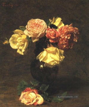 rosa - Weiße und rosa Rosen Henri Fantin Latour